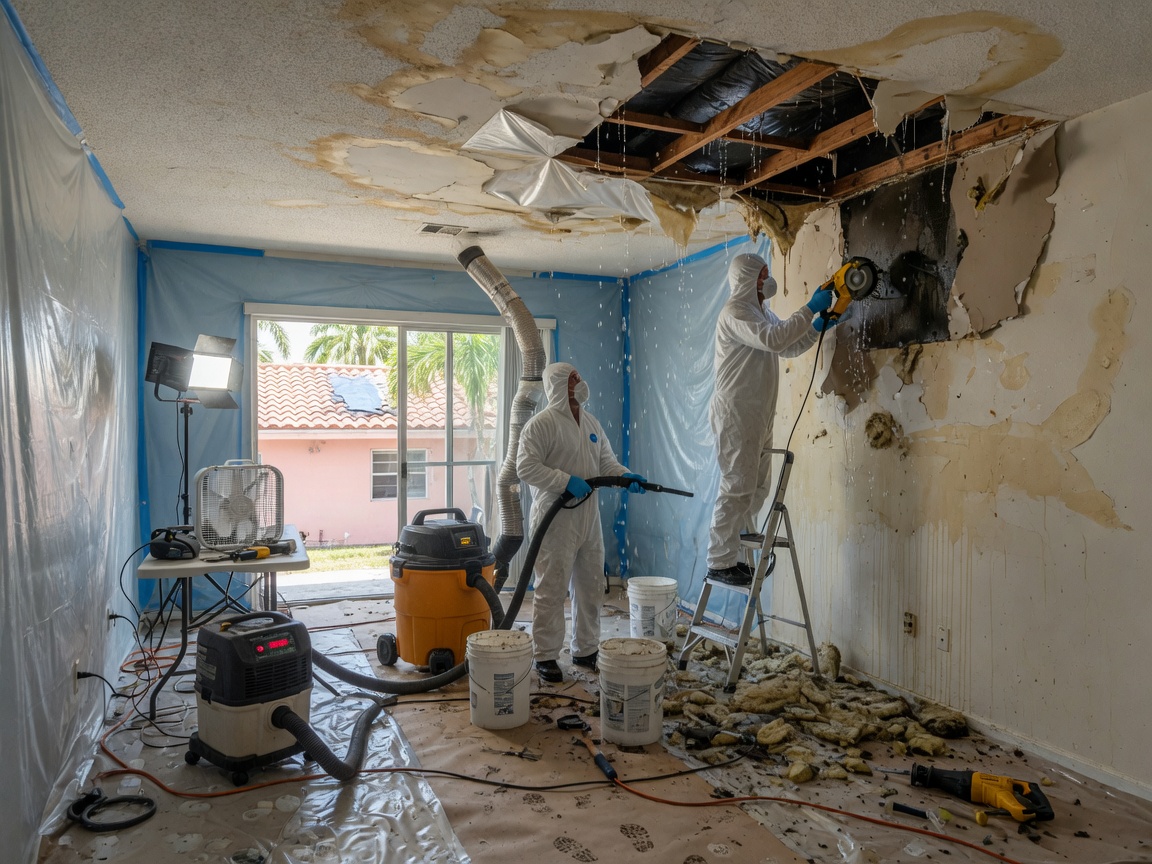 Roof Leak Water Damage in Miami