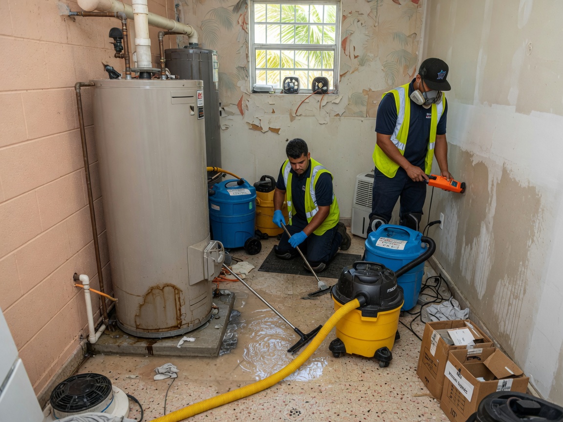 Water Heater Leak Cleanup in Miami